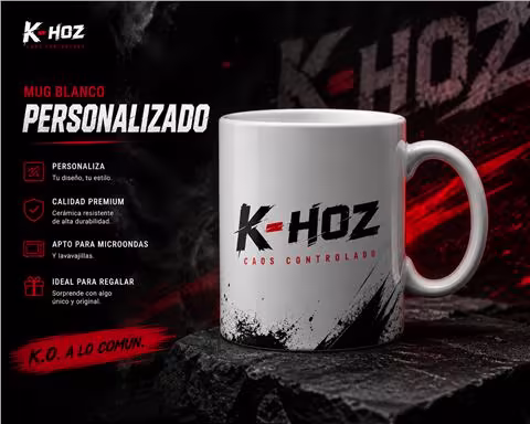 Mug Blanco Personalizado personalizado K-HOZ